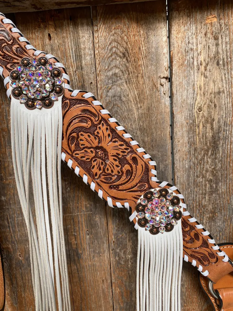 Whipstitch Ab Browband/One Ear Tack Set With Wither Strap #Bbbc458 6