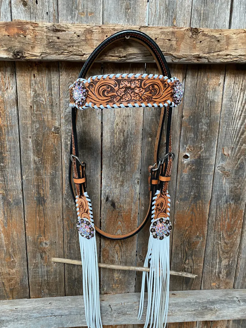 Whipstitch Ab Browband/One Ear Tack Set With Wither Strap #Bbbc458 7