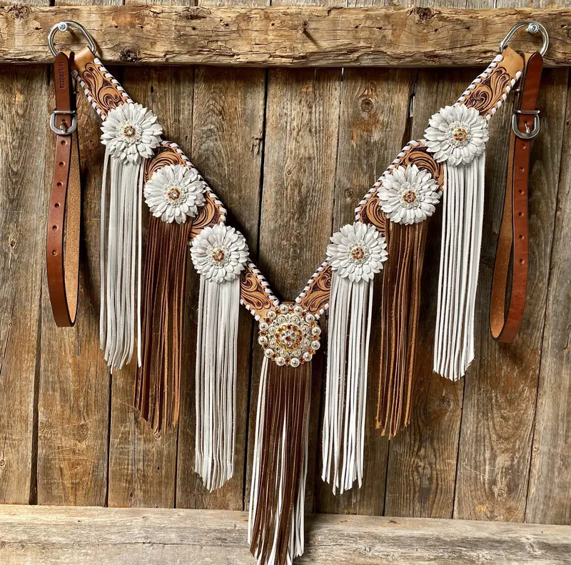 Whipstitch Breastcollar - Golden & Daisy #Bc265 1