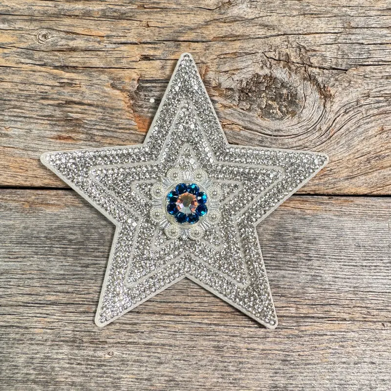 White Big Star Rhinestone Rosette - Assorted Conchos 3