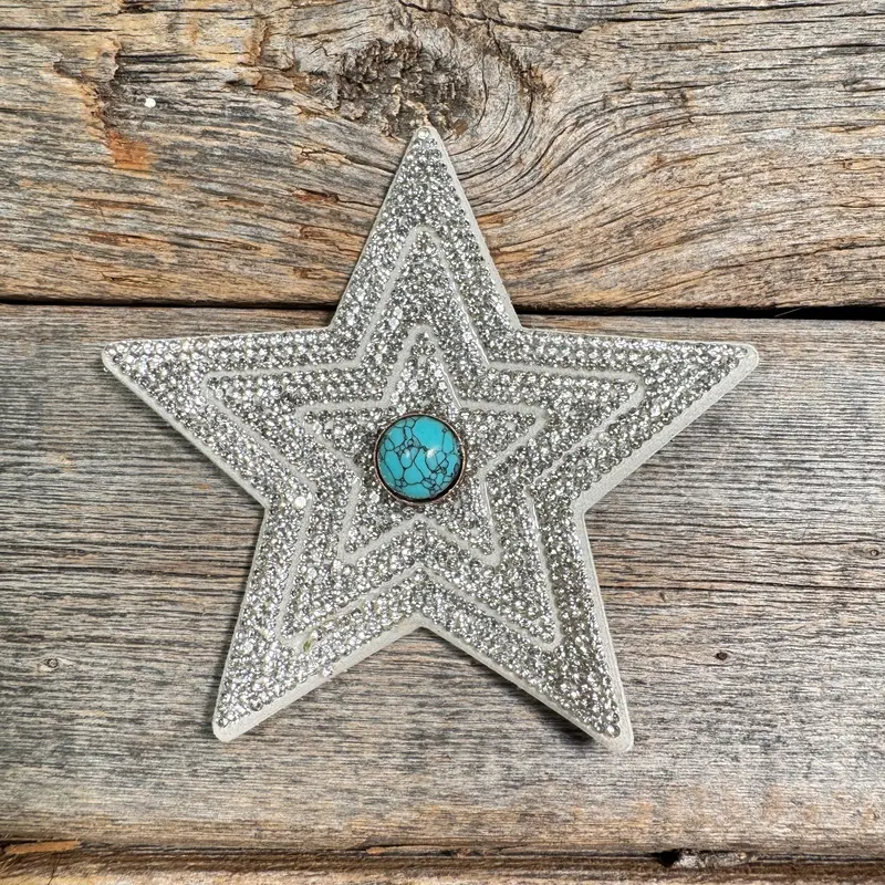 White Big Star Rhinestone Rosette - Assorted Conchos 4