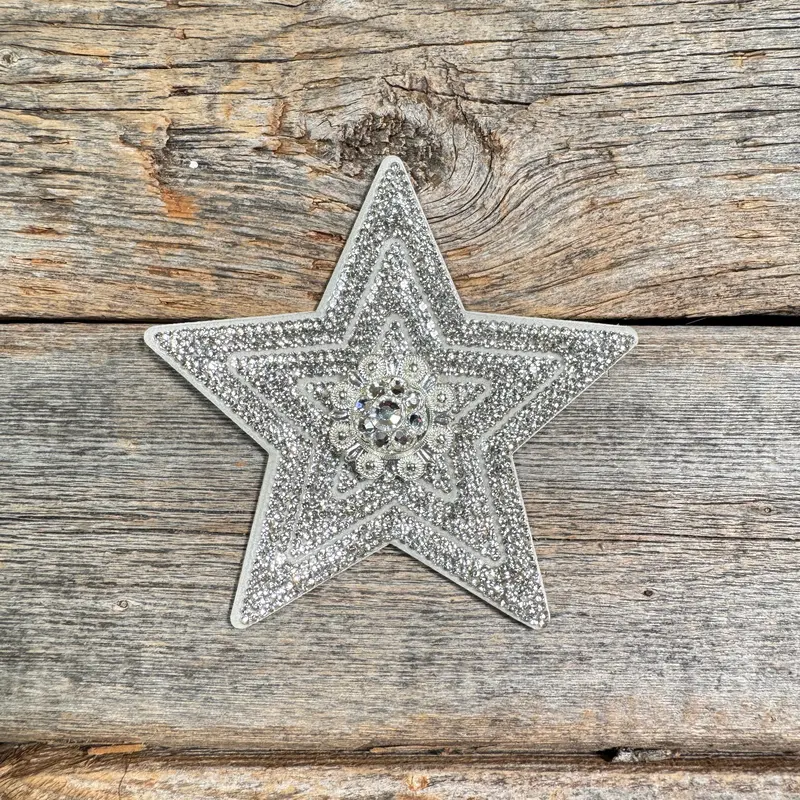 White Big Star Rhinestone Rosette - Assorted Conchos 5