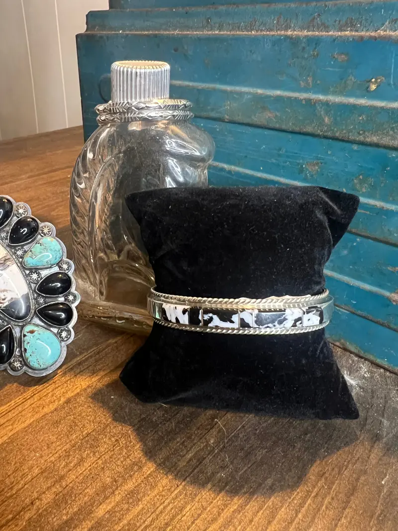 White Buffalo Inlay Cuff 1