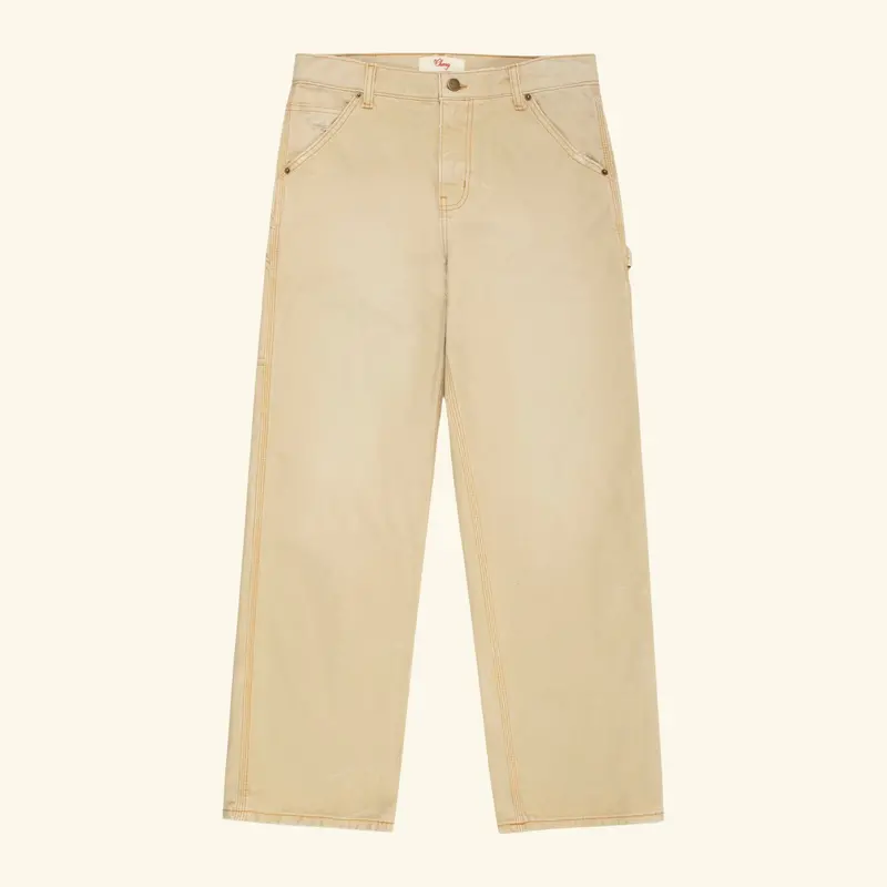 Wide Leg Carpenter Pants (Sun Faded Beige) 1