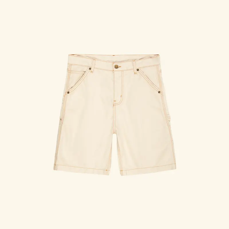 Wide Leg Carpenter Short (Ecru) 1