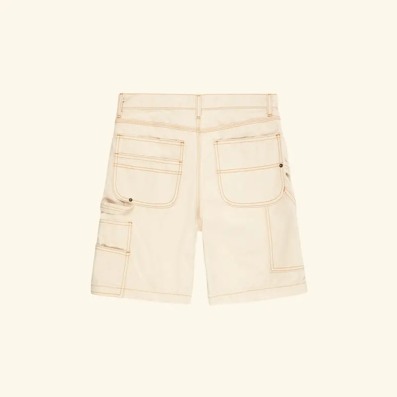 Wide Leg Carpenter Short (Ecru) 2