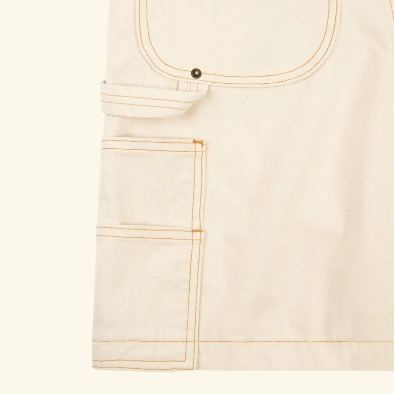 Wide Leg Carpenter Short (Ecru) 4