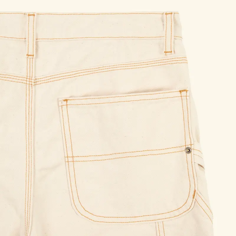 Wide Leg Carpenter Short (Ecru) 5