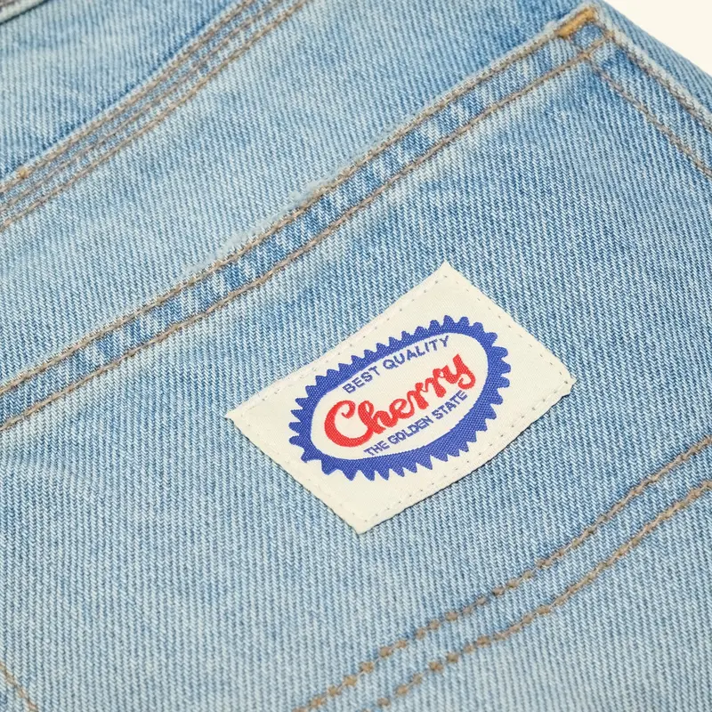 Wide Leg Carpenter Shorts (Indigo Light Wash) 3