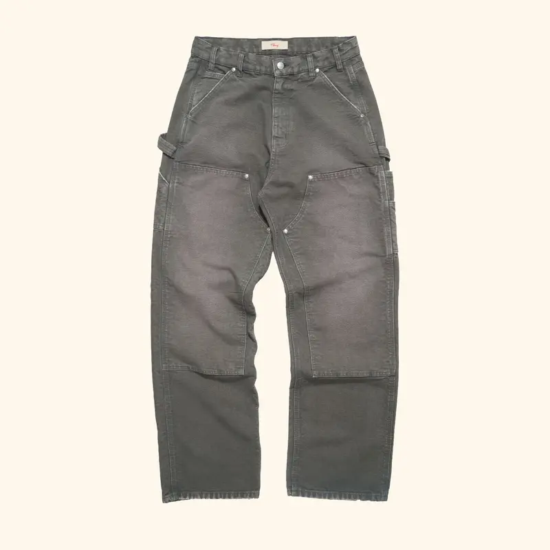 Wide Leg Double Knee (Pewter) 1