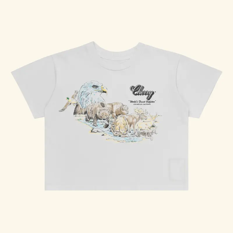 Wilderness Boxy Baby Tee (White) 1