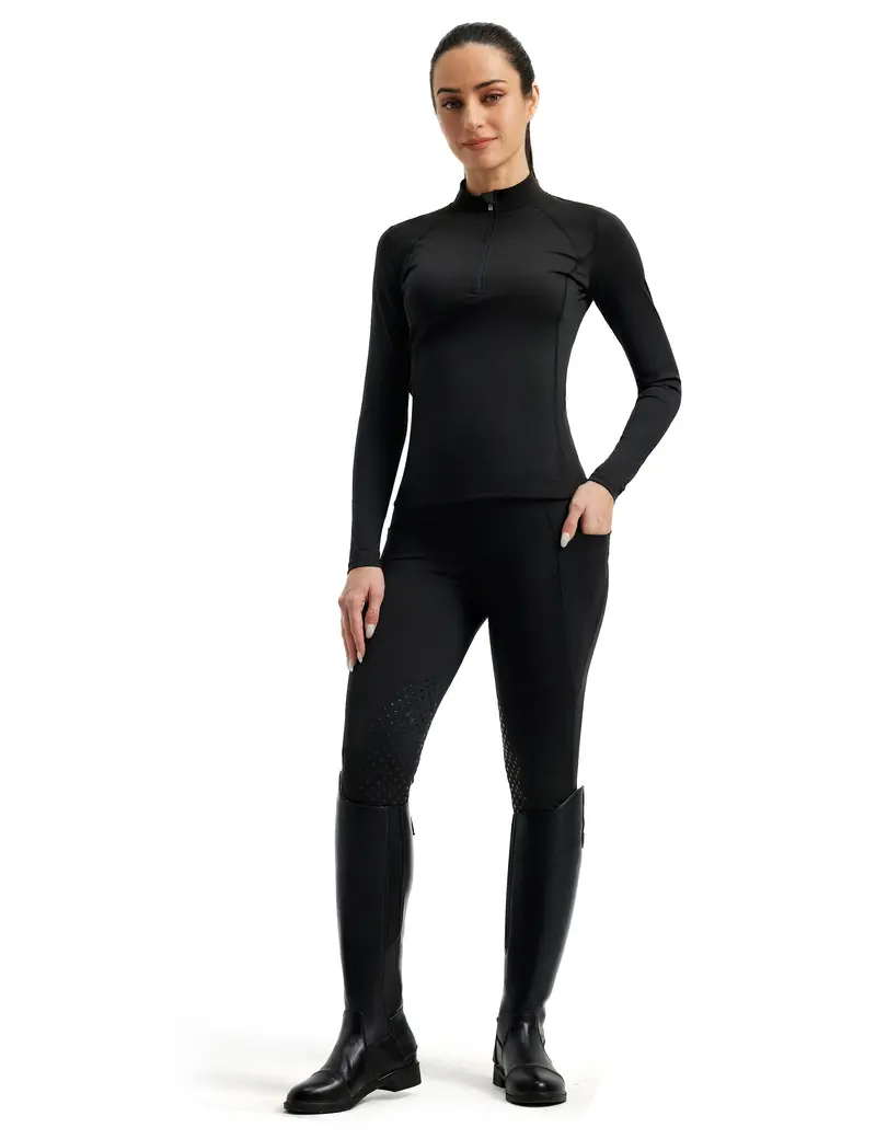 Women Equestrian Outfit Shirt & Knee-Patch Breeches 1
