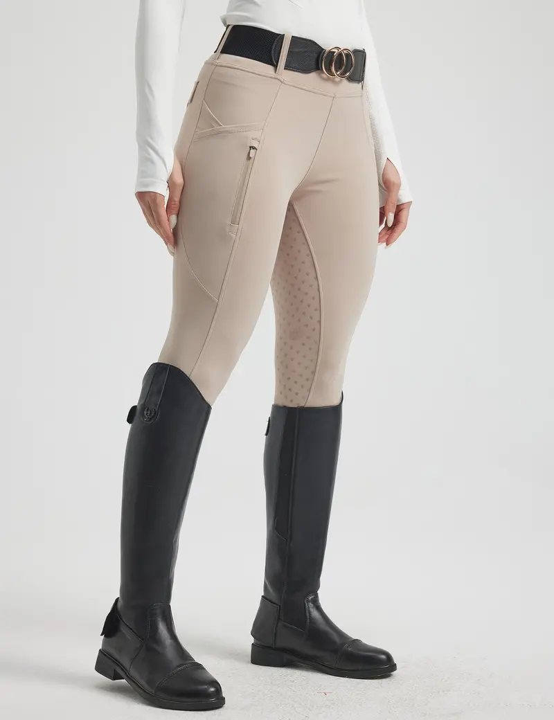 Women Full Seat Breeches Faux Back Pockets 1