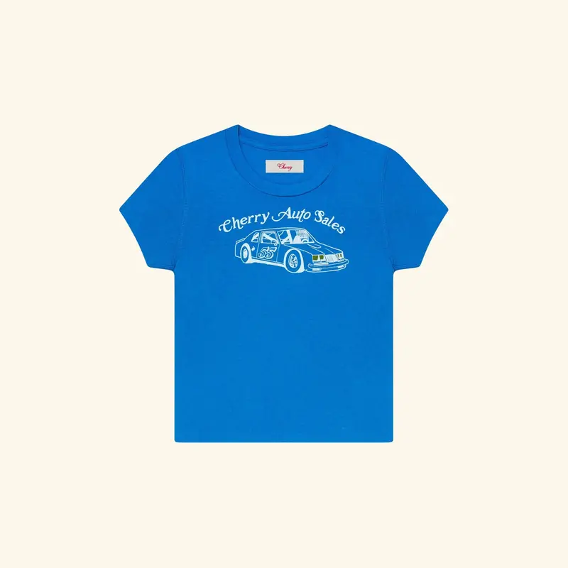 Women's Auto Baby Tee (Blue) 1