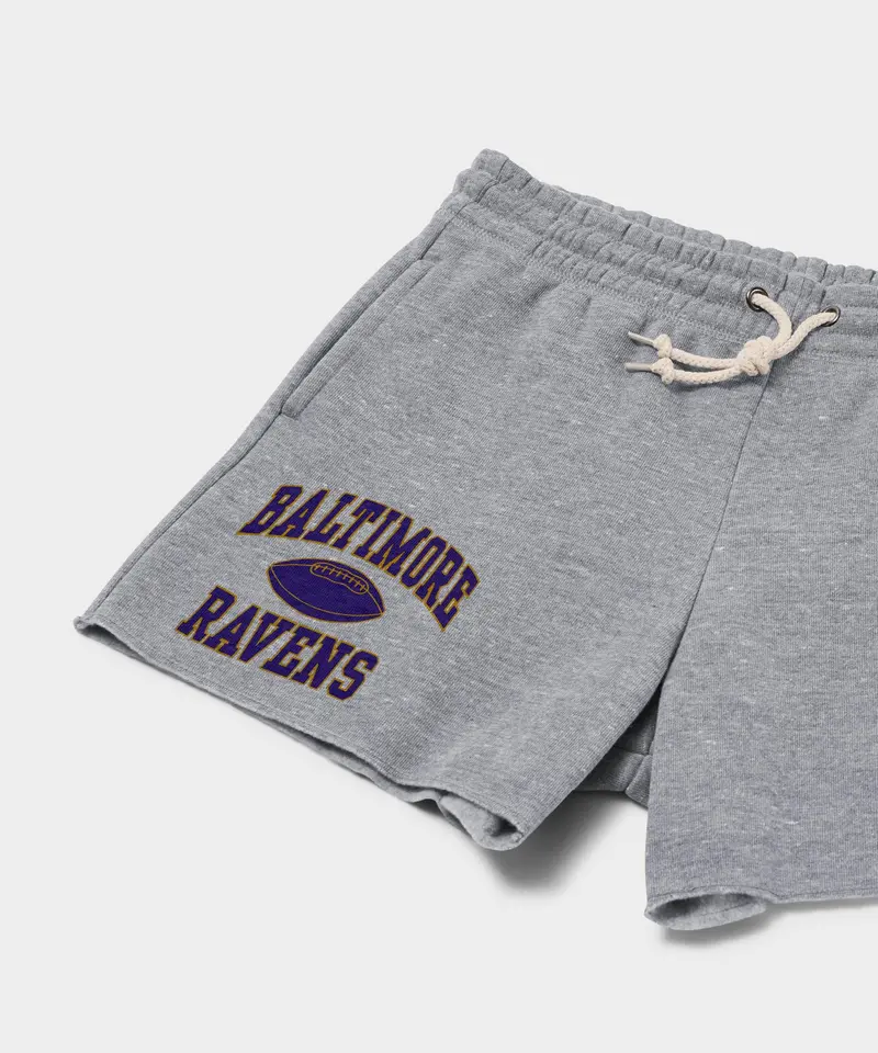 Women's Baltimore Ravens Gridiron Sweat Shorts 2