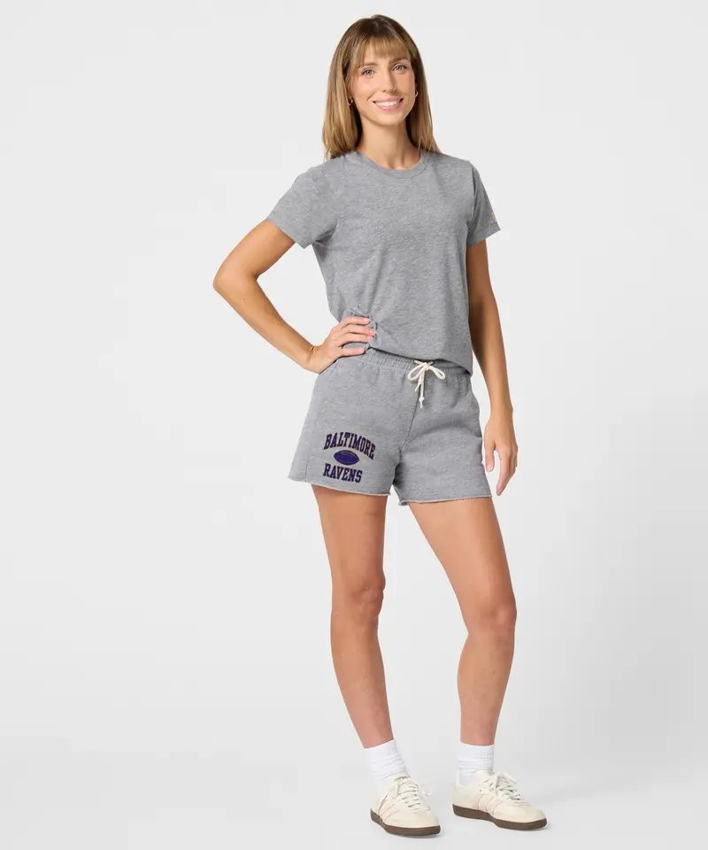 Women's Baltimore Ravens Gridiron Sweat Shorts 5