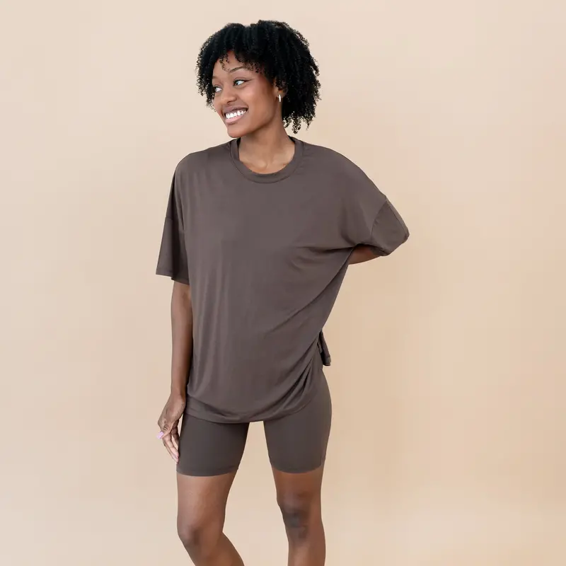 Women’S Biker Short Set In Espresso 1