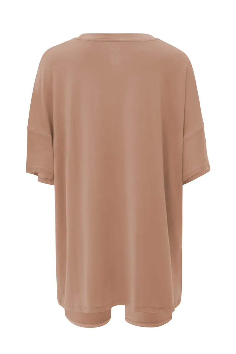 Women’S Biker Short Set In Latte 6