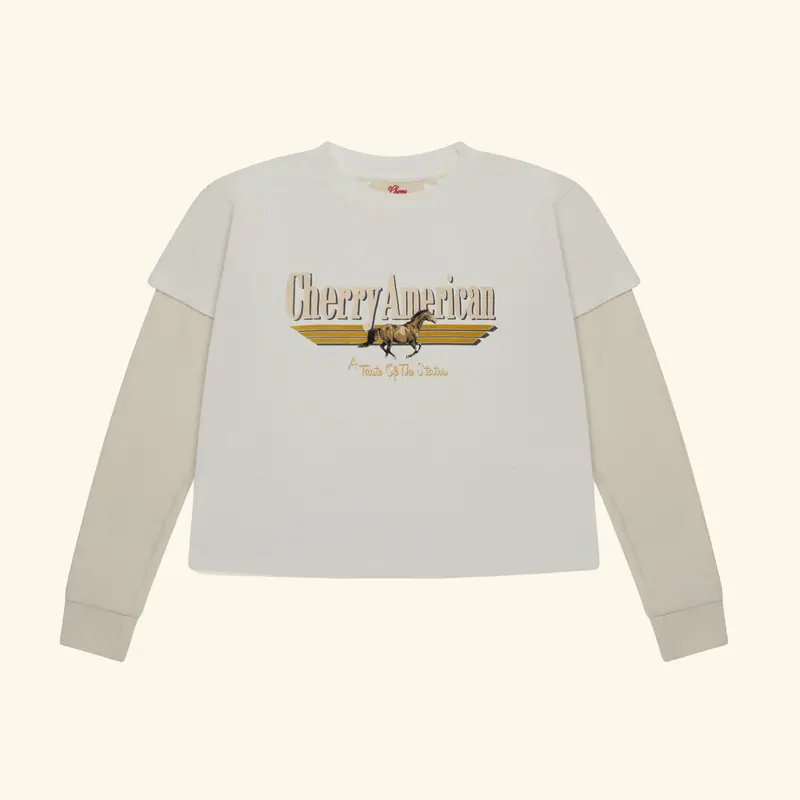 Women's Boxy Thermal Long Sleeve (Vintage White) 1