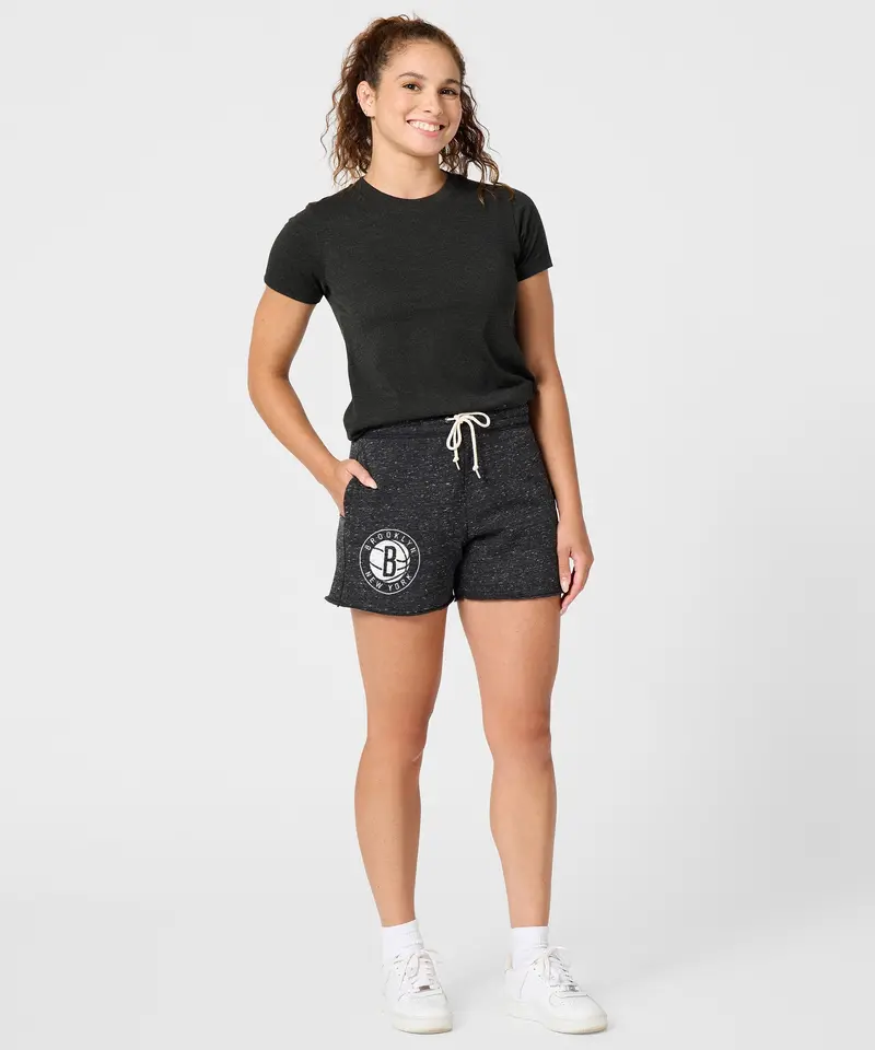 Women's Brooklyn Nets Logo Sweat Shorts 5