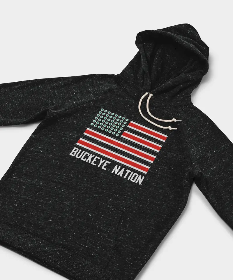 Women's Buckeye Nation Flag Hoodie 2