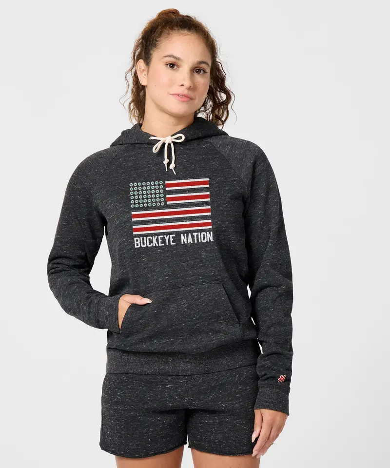 Women's Buckeye Nation Flag Hoodie 3