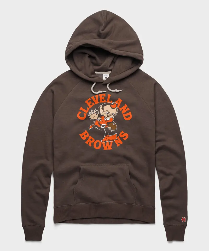 Women's Cleveland Browns Brownie Stiff Arm Hoodie 1