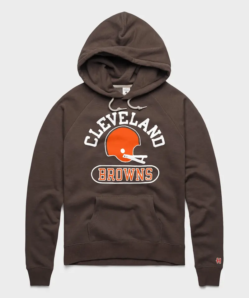 Women's Cleveland Browns Throwback Helmet Hoodie 1