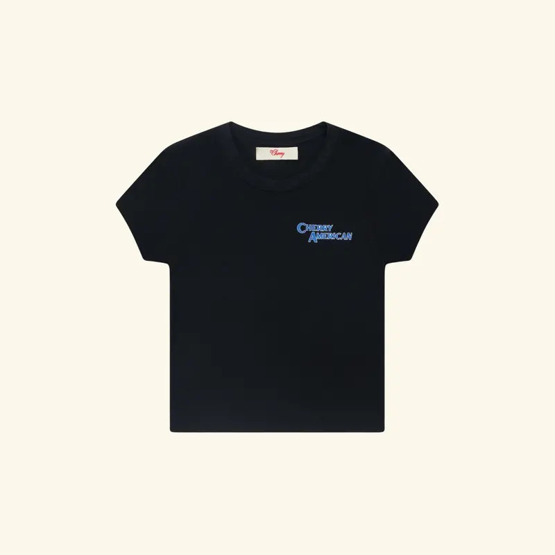 Women's Coast To Coast Fitted Baby Tee (Vintage Black) 1