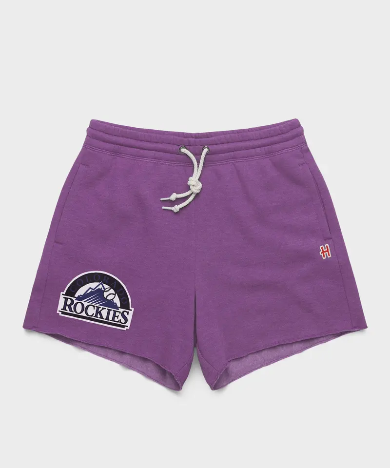 Women's Colorado Rockies '93 Sweat Shorts 1