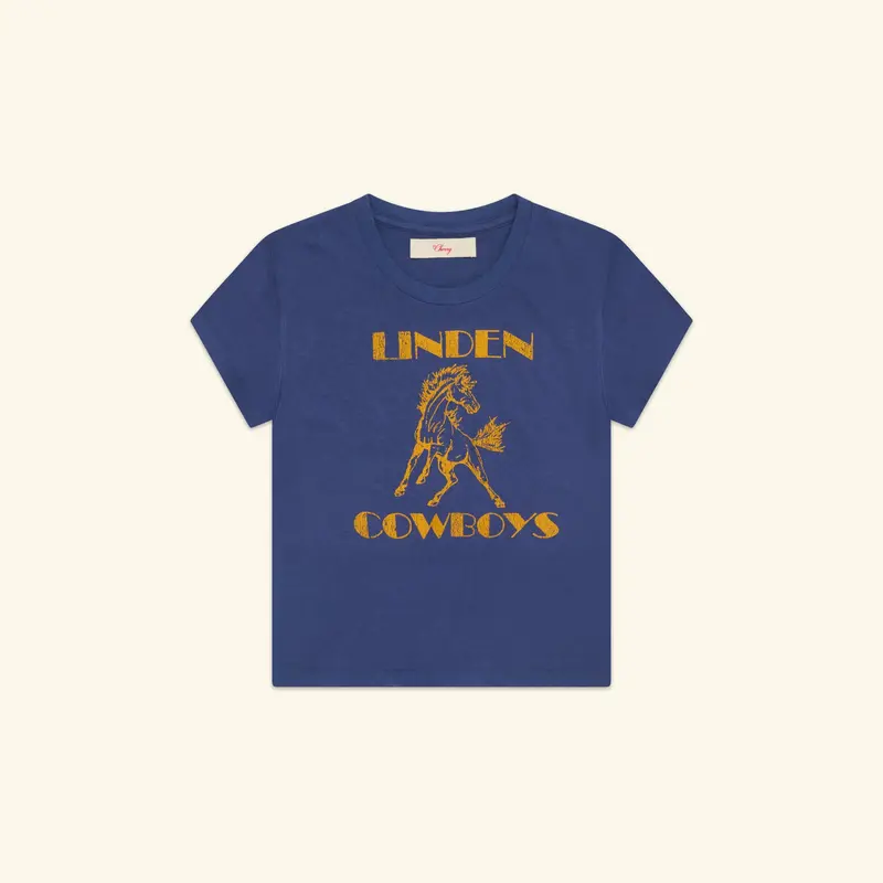 Women's Cowboys Fitted Baby Tee (Sun Faded Blue) 1