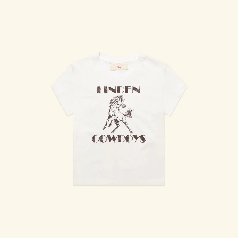 Women's Cowboys Fitted Baby Tee (Vintage White) 1