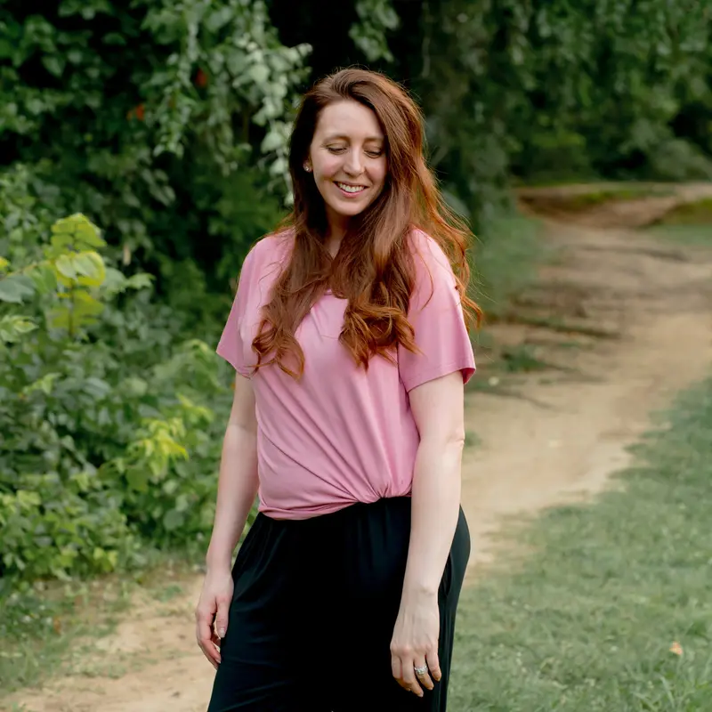 Women's Crew Neck Tee In Apple Blossom 3