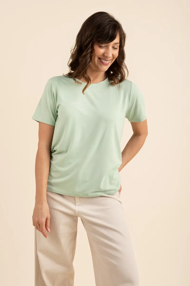 Women's Crew Neck Tee In Basil 1