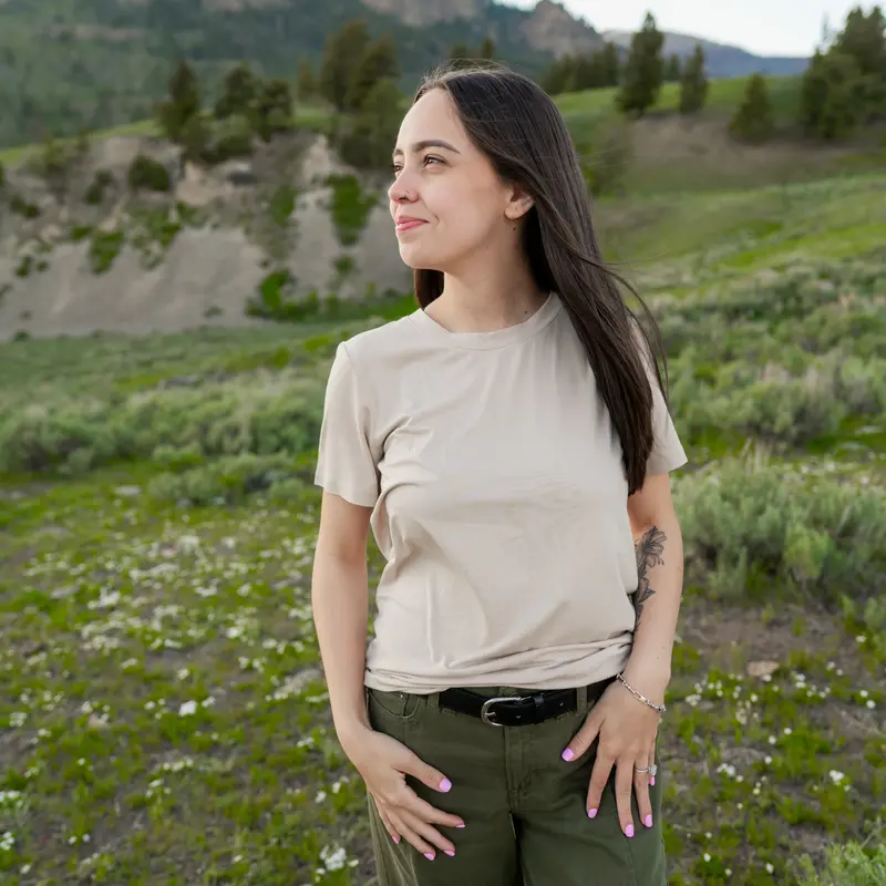Women's Crew Neck Tee In Bisque 1