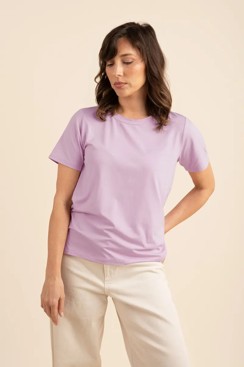 Women's Crew Neck Tee In Thistle 1