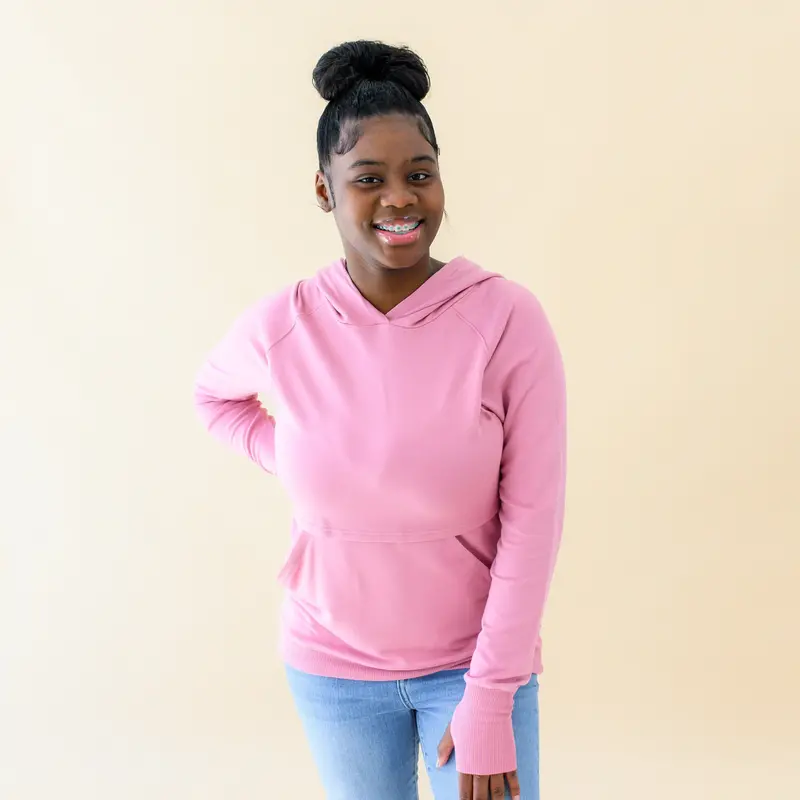 Women's French Terry Nursing Hoodie In Apple Blossom 1