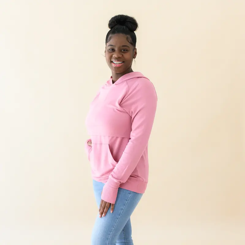 Women's French Terry Nursing Hoodie In Apple Blossom 2