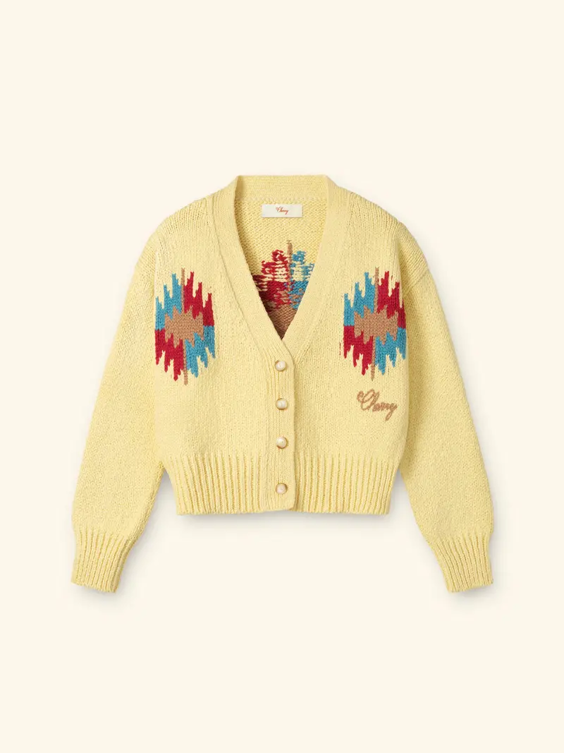 Women's Frontier Cropped Cardigan (Butter Yellow) 1