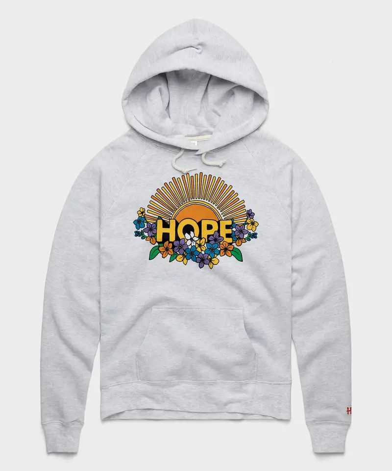 Women's Hope Sun And Flowers Hoodie 1