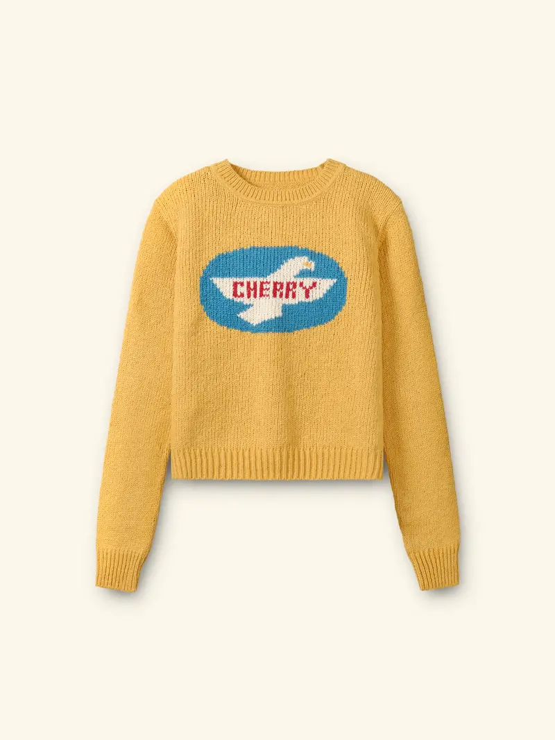 Women's Knit Wings Crew (Sun Yellow) 1