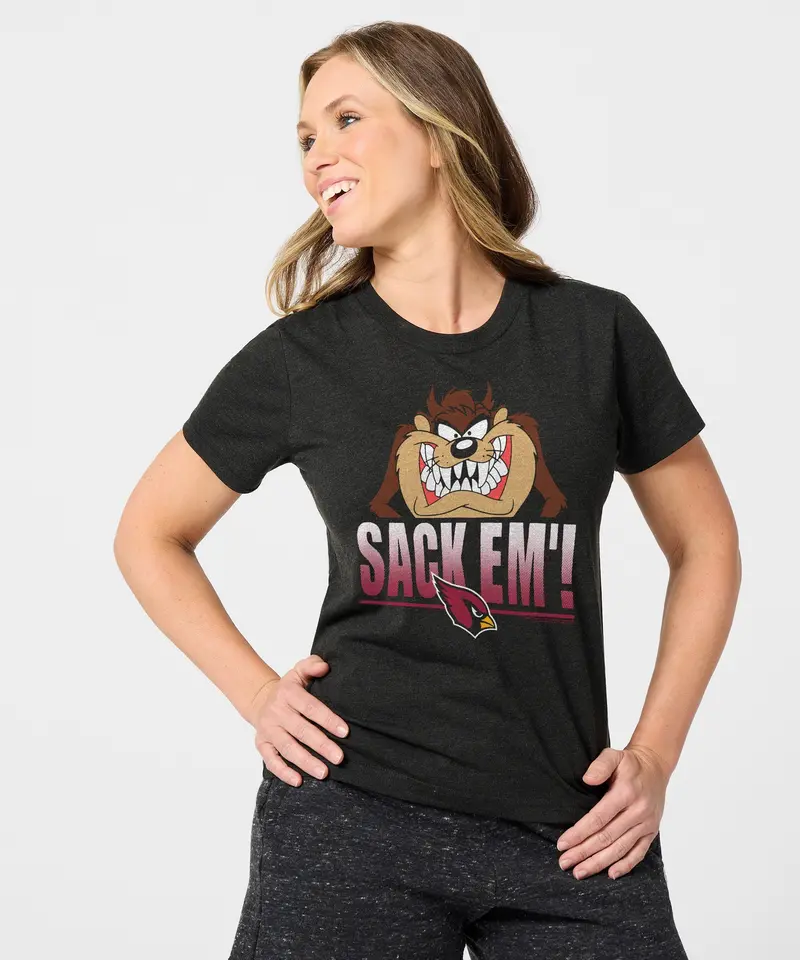 Women's Looney Tunes Taz Sack Em' X Arizona Cardinals 3