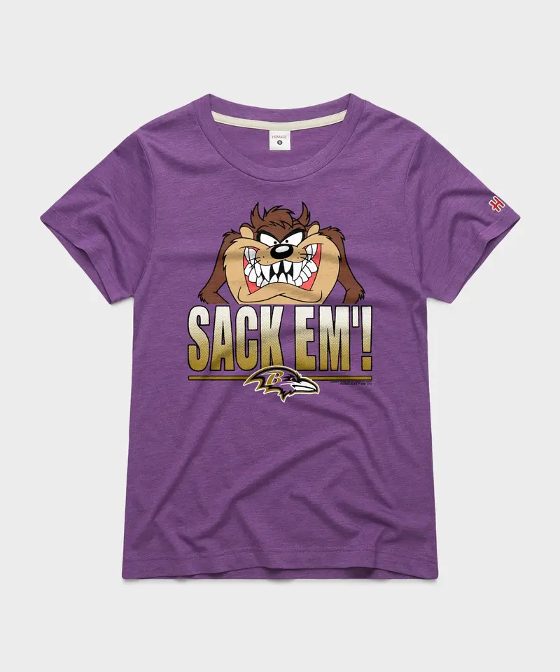 Women's Looney Tunes Taz Sack Em' X Baltimore Ravens 1