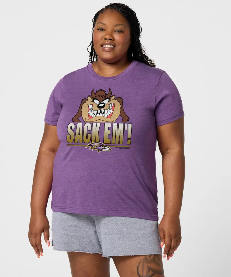 Women's Looney Tunes Taz Sack Em' X Baltimore Ravens 3