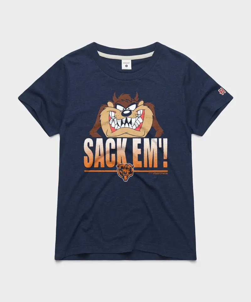 Women's Looney Tunes Taz Sack Em' X Chicago Bears 1