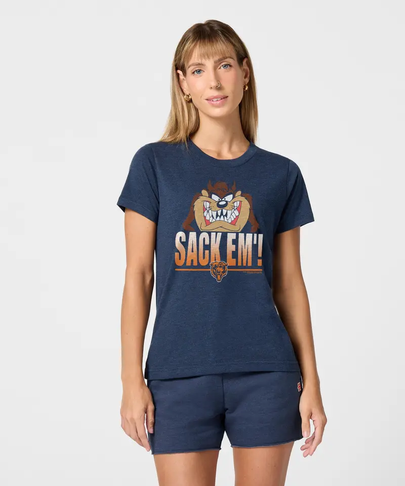 Women's Looney Tunes Taz Sack Em' X Chicago Bears 3
