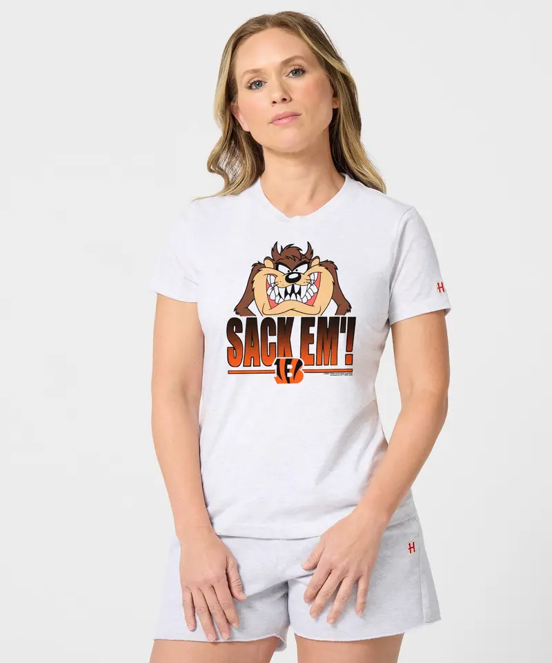 Women's Looney Tunes Taz Sack Em' X Cincinnati Bengals 3