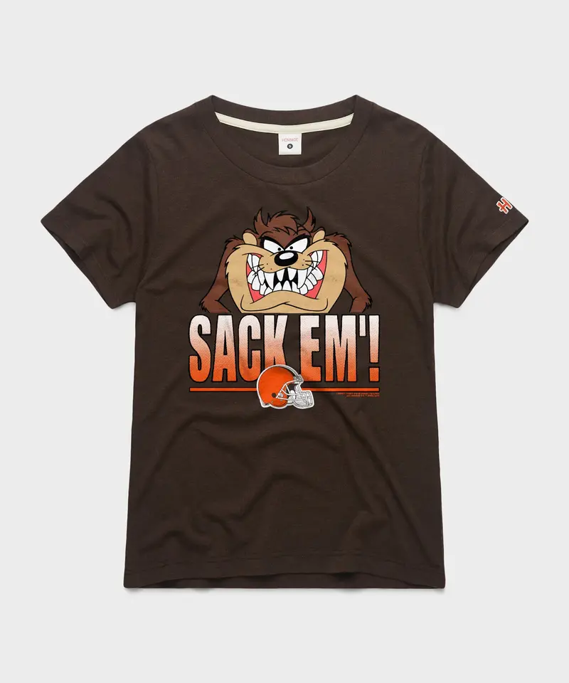 Women's Looney Tunes Taz Sack Em' X Cleveland Browns 1