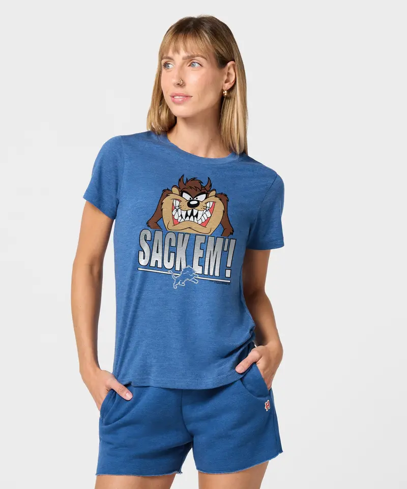 Women's Looney Tunes Taz Sack Em' X Detroit Lions 3