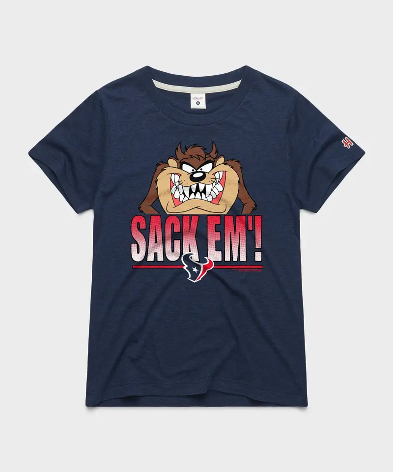 Women's Looney Tunes Taz Sack Em' X Houston Texans 1